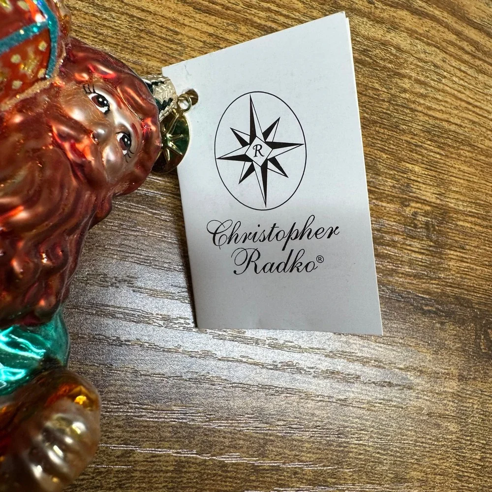 Christopher Radko Blessed Beginnings Asst 2 Glass Christmas Ornament‎ DAMAGED